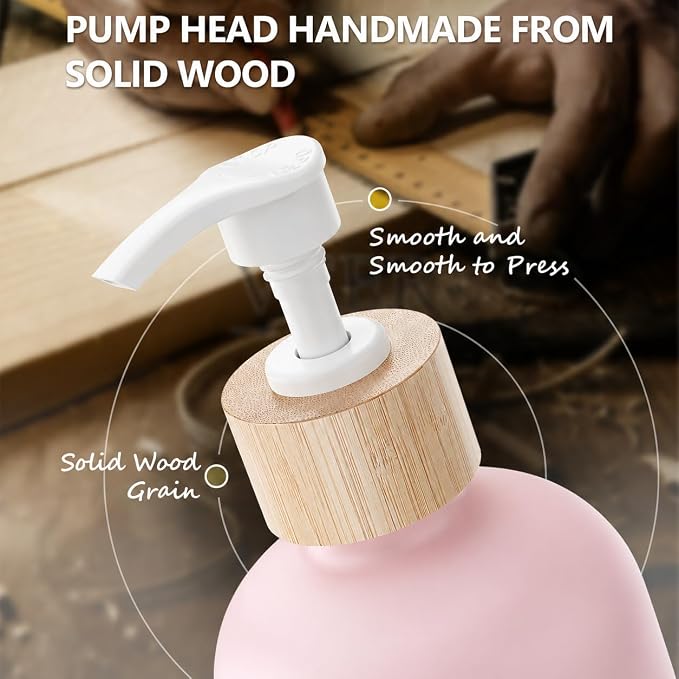 Cisily Kitchen Dish Soap Dispenser Set with 2 Pack 16.9oz Amber Glass Bottle and Sponge Holder, Dish Soap Dispensers with Adjustable Sponge Holder, Vintage Hand and Dish Soap Dispensers Set