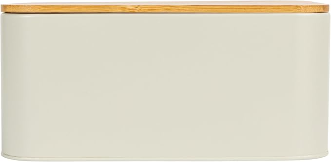 Bloomingville Metal Bread Bin with Bamboo Lid (Pack of 3)