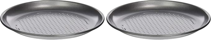 Cuisinart 4 Piece Pizza Pan Set, Mini, Steel Gray (Pack of 2)