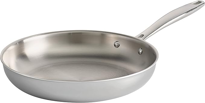 Tramontina Signature Tri-Ply Clad Stainless Steel 10-Inch Frying Pan | Induction-Ready Skillet, Dishwasher-Safe, NSF-Certified