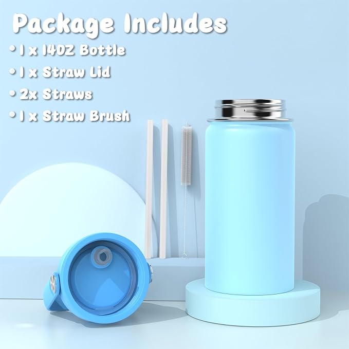 Bento Lunch Box for Kids Adult, Leakproof 3-4 Compartment Bento Box Set with Insulated Food Jar,Water Bottle, Lunch Bag, School Lunch Container for Toddler Teen Girls Boys Ages 3+(Blue)