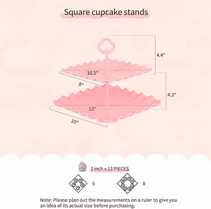 Pack of 11 NWK Cupcake Stand Set with Table Cloth (Colorful) | Includes 3 x 2-Tier & 3 x 3-Tier Cupcake Stands, 4 Appetizer Trays, Plus 1 Tablecloth. Ideal for Parties, Colorful Design
