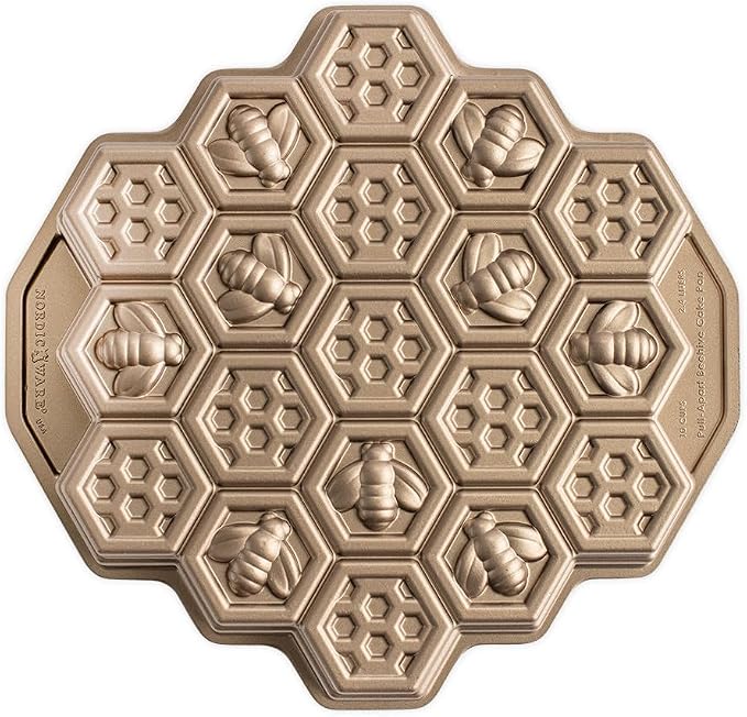 Nordic Ware Honeycomb Pull-Apart Pan, 10 Cup, Toffee