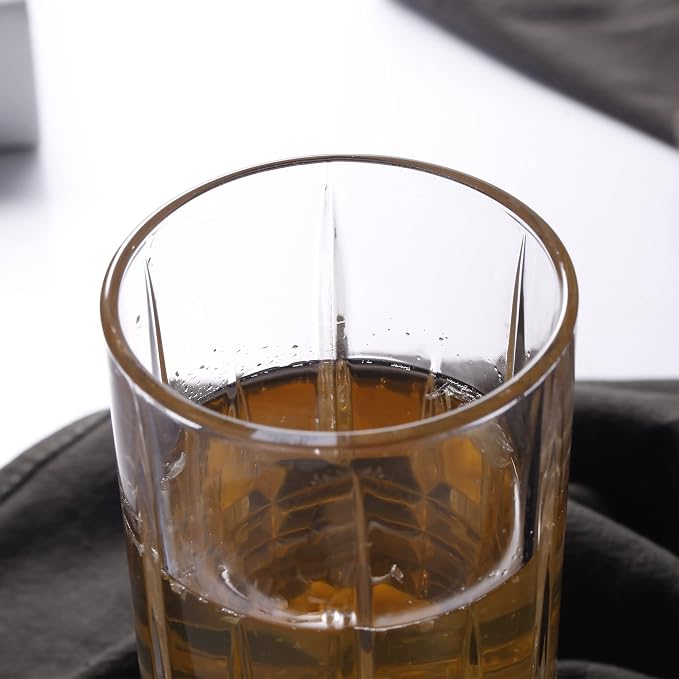 Tall Highball Drinking Glasses Set of 6, Water Glasses, Cocktail Glass 14 oz Clear