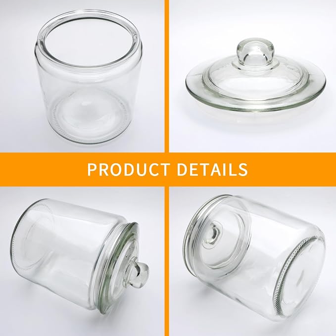 Maredash 1 Gallon Glass Canister, Cookie Jar & Candy Jar with Airtight Lid, Large Food Storage Container for Buffet, Coffee & Flour, Laundry Room Storage & Pantry | Large Food Storage Container for Buffet,Coffee & Flour,Laundry Room Storage & Pantry