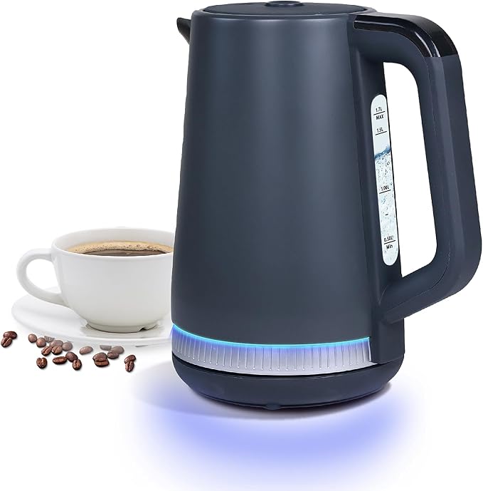 1.7L Electric Kettle with Temperature Control, 1500W Stainless Steel Tea Kettle, LED Display, Keep Warm & BPA Free Hot Water Boiler for Tea & Coffee, Grey