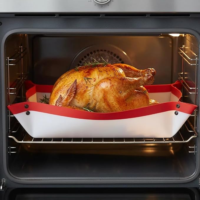 Extra Large 23.6"x15.8" Full Size Silicone Baking Mat with Snap Lock Edges, Reusable Non-Stick Oven Liner & Parchment Paper Alternative, Cookie Sheet/Bun Pan Liner for Commercial & Home Baking