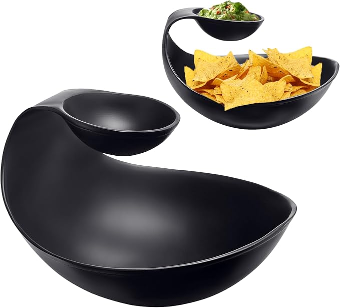 Brass Black Chip and Dip Serving Bowl Brass Tiered Snack, Candy & Salad Bowl Decorative Centerpiece Serving Platter Nuts, Chip & Dip, Salsas, Tray, Serveware Home Decor Gift Entertaining Centerpiece