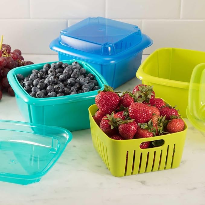 Hutzler Berry Keeper Box, 1 Quart, Red