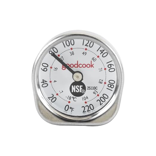 GoodCook Everyday Digital Instant Read Thermometer, LCD Display, Stainless Steel Probe, Recalibratable, Includes Protective Pocket Sleeve