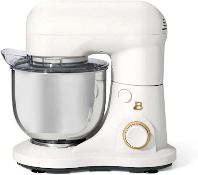 3.5 Qt Stand Mixer, with Flat Beater, Dough Hook, Whisk (White)