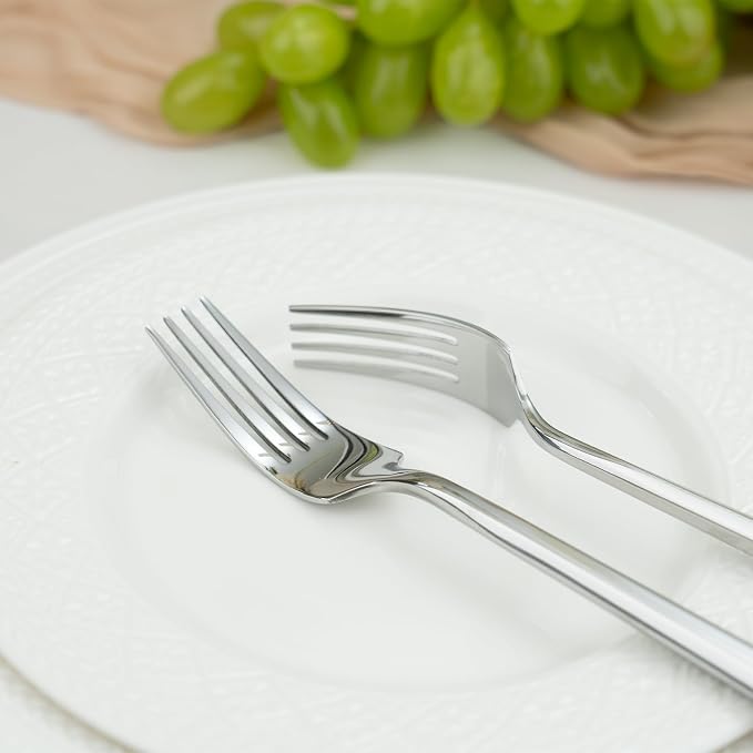 Alata Hexagon 20-Piece Forged Silverware Set Stainless Steel Flatware Set Cutlery Set,Service for 4,Mirror Finish,Dishwasher Safe
