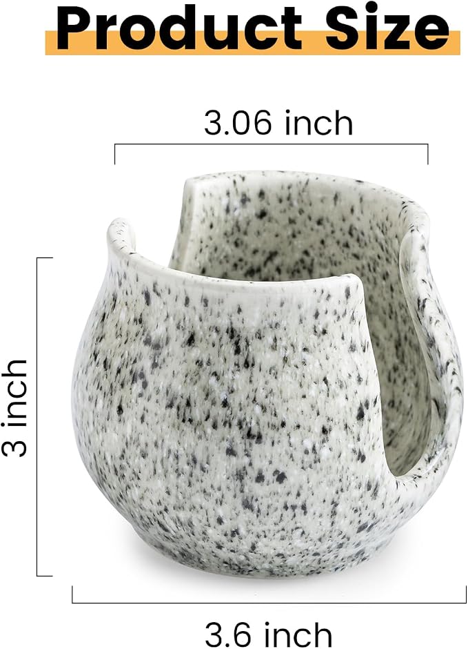 Zoeeker Sponge Holder for Kitchen Sink, Ceramic Dish Sponge Rack Sink Caddy | Kitchen Organizer Cute Scrubby Caddy Brush Holder Kitchen Storage Accessories Drying Holder for Countertop, Speckled Glaze