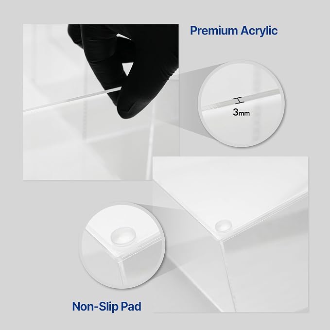 Acrylic Coffee Bar Station, Countertop Snack Tea Organizer & Condiment Tray | Syrup, Creamer, Sugar Packets & Tea Bags