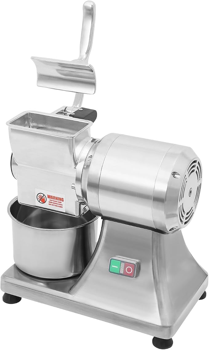 Electric Cheese Grater, 550W Stainless Steel Cheese Grinding Machine | Commercial Cheese Grinder Grating Machine, 88 lbs/h Output, Cheese Butter Bread Bran Shredder