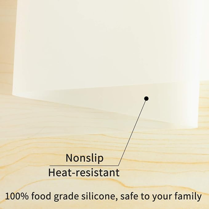 2 Pack Oversize Silicone Table Mats, Silicone Placemat Set of 2 for Baking Craft Pastry Non-Stick, Heat Resistant Waterproof Nonskid Countertop Protector Mat (Translucent, 23.6''x15.75'')
