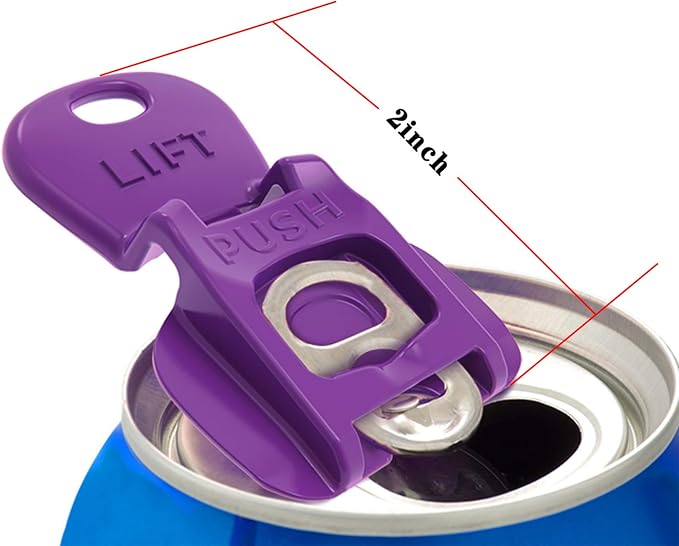 12PCS Colorful Soda Can Tab Openers & Leak-Proof Drink Covers | One-Hand Soda Can Opener and Reusable Protector Caps for Coke, Beer, Soda, and Aluminum Cans for Parties, BBQ, Camping&Travel