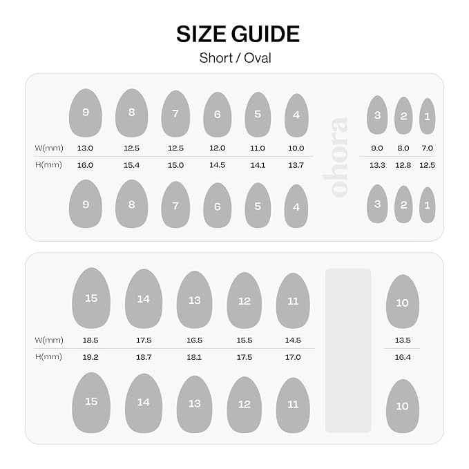 ohora Gel Press On Nails | Red, Solid, Short Oval | Allure Burgundy | Salon-Quality, 100% Real Gel, No UV Lamp, No Glue, Non-Toxic | 15 Sizes, 30 Tips | Long Lasting, press on short