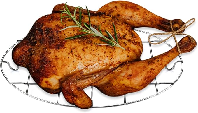 Turkey Roasting Cooling Racks Wire Broiling Rack Roasting Rack | for Oven Stainless Steel Oval Steamer Rack Baking Canning Rack