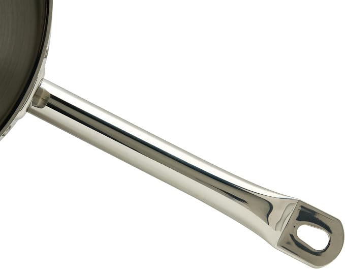 Winco 6 qt Stainless Steel Sauce pan with Cover | Even heat distribution, Secure riveted handle, Great for Cooking, Food Preparation and Restaurant Kitchens