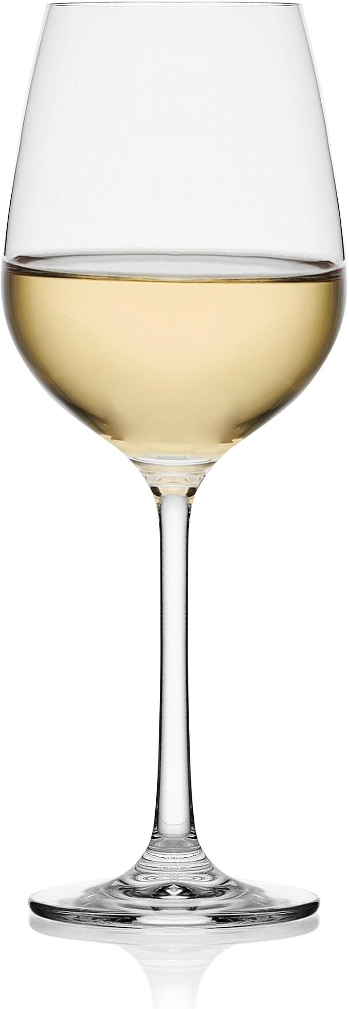 Mikasa Lana White Wine Glasses, Set of 4, 8.25 Ounce, Clear