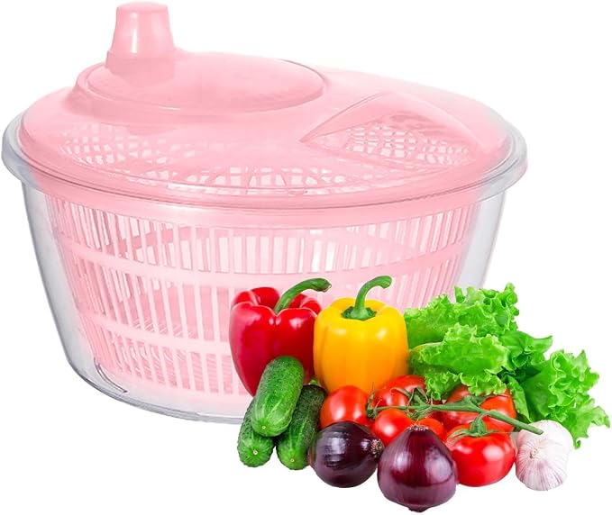 Salad Spinner, Fruits Vegetable Washer Dryer, Fruits And Vegetables Dryer, Lettuce Spinner, Lettuce Vegetables Washer Dryer Drainer Crisper Strainer For Home Kitchen Washing & Drying Leafy Vegetables