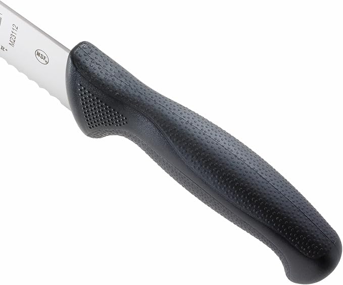 Mercer Culinary M23112 Millennia Black Handle, 12-Inch Wavy Edge, Slicer