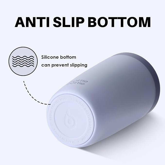 BOTTLE BOTTLE Insulated Coffee Tumbler with Push Button Lid 12oz(Blue) | Leakproof,Stainless Steel Travel Mug,Keeps Drinks Hot & Cold for 6 Hours,for Office & On the Go