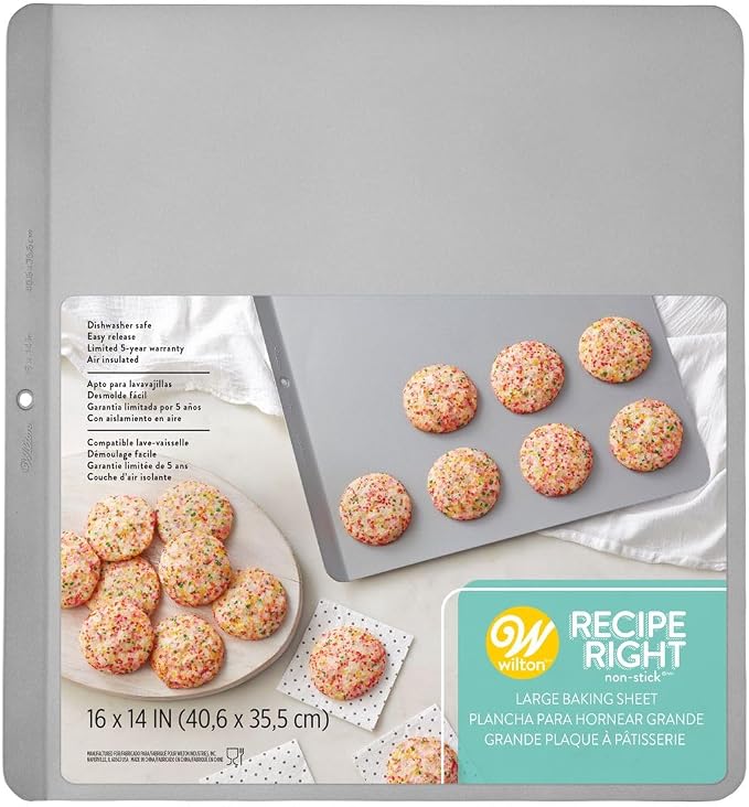 Wilton Recipe Right Stainless Steel Insulated Cookie Baking Sheet, 16 x 14-Inch