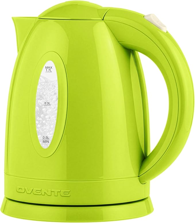 OVENTE 1.7L Electric Kettle with 1100W Fast Boiling Water, Green KP72G