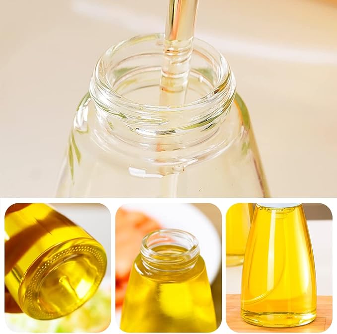 Oil Sprayer for Cooking, 6.09oz/180ml Glass Oil Dispenser Bottle Spray Lemon Juice Sprayer forSalad, Baking, Cleaning, Plants(white)