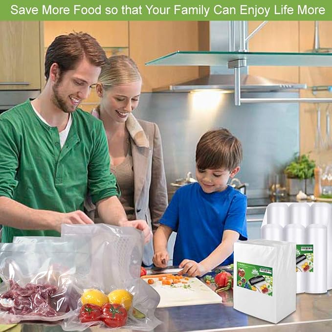 6 Rolls 8"&11"x20' Vacuum Sealer Rolls BPA Free Sous Vide Storage