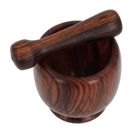 Handmade Mortar and Pestle Set Small - 2.75 Inch Granadillo Wood Pilon, Grinding Bowl - Arte Xico Handmade
