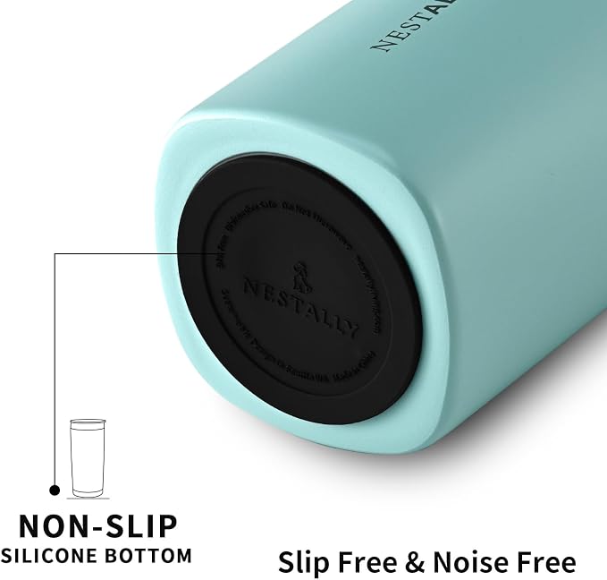 NESTALLY Crafted 20oz Stainless Steel Insulated Tumbler with Lid,Mint Green | Stainless Steel Double Wall Vacuum, BPA Free,Travel Coffee Mug Keeping Drink Cold & Hot,Gifts for Women Men Her Him