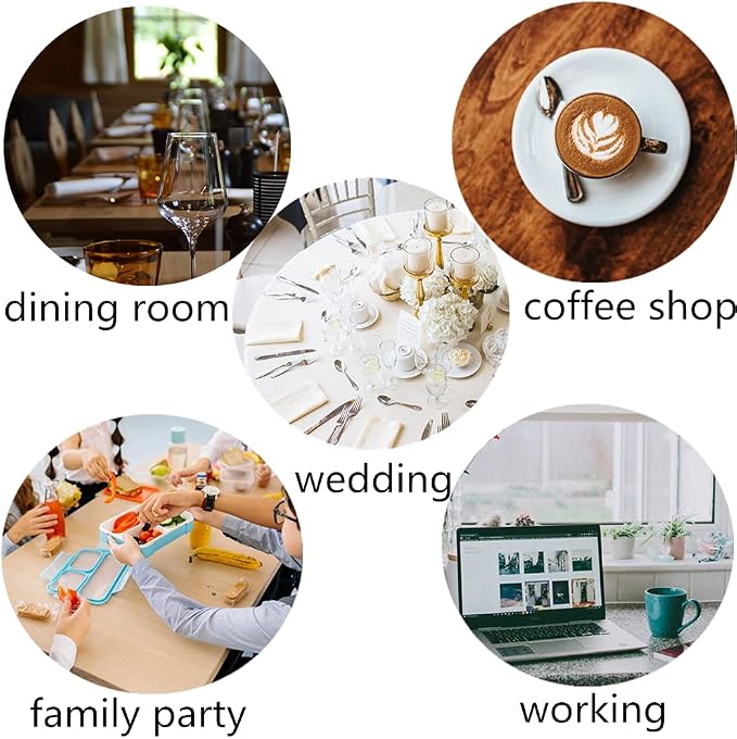 WAZAIGUR Placemats Set of 8, Woven Vinyl Table Placemats, Blue with White | Placemat, Blending Color Durable Washable Place Mats Indoor Outdoor Heat-Resistant Anti-Skid Kitchen Dining Table Mats