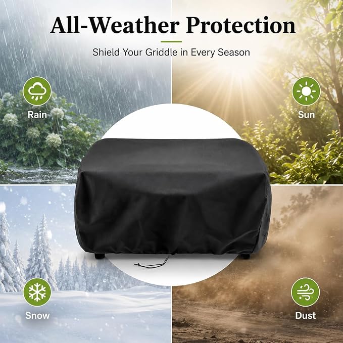 Electric Griddle Cover for Wolf Gourmet WGGR100S Tabletop Griddle Outdoor Protective Cover Dust Resistant Storage Cover 22.5 x 19 x 9 in