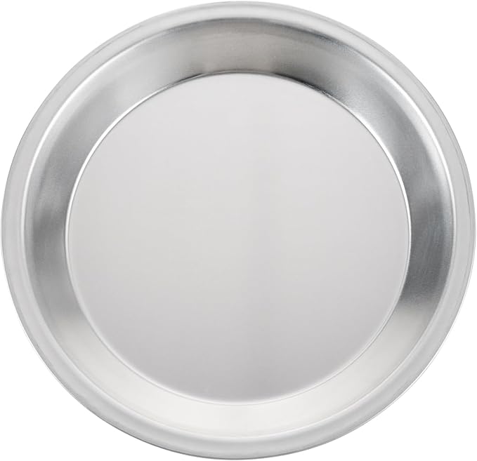 Restaurantware Aluminum Pie Pan 12 Count 10 Inch Round 1.25 Inch Deep Oven-Friendly Pie Tin, Lightweight Baking Pan, Silver Plate for Quiche, Fruit Pies, Home And Commercial Kitchens