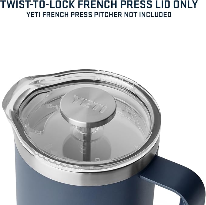 YETI Rambler Twist-To-Lock French Press Accessory Lid with GroundsControl Filter (Lid Only)