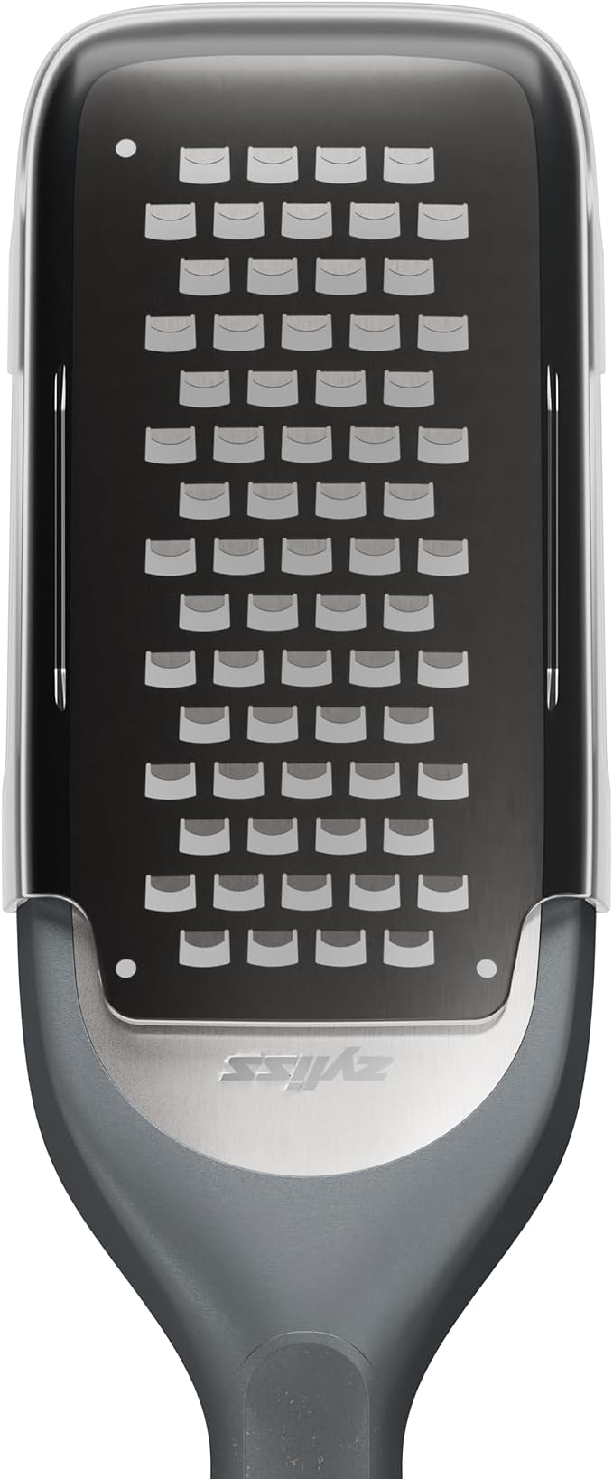 Zyliss Coarse Grater – Handheld Cheese & Vegetable Grater with Stainless Steel Blade & Wheat Straw Handle – Ideal for Hard Cheese, Carrots, Apples & More – Includes Protective Cover Doubles as Scraper