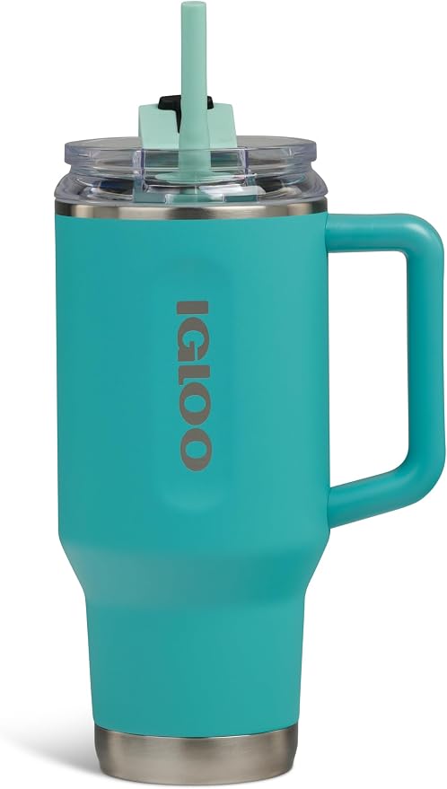 Igloo 32 oz Travel Mug Tumbler | Stainless Steel Drinkware | Lagoon Teal