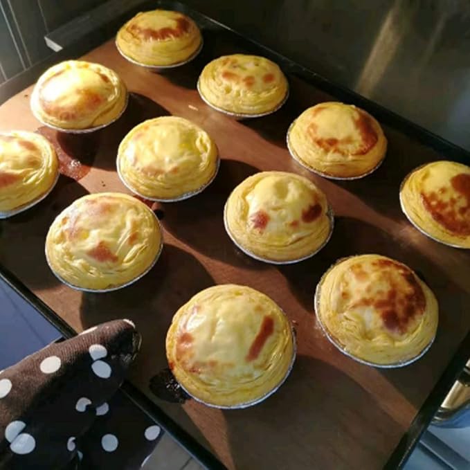 Aluminum Foil Pie Trays, Mini Pie Pans, Disposable Baking Tart Molds, Aluminum Foil Pie Pan for Baking Tart Eggs, Quiche Pie, Caramel Pudding Pie (400 PCS)