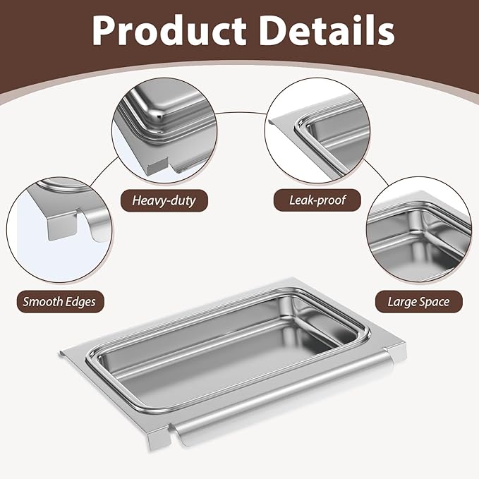 67047 Catch Pan with 15-Pack Aluminum Pan Liners for Weber Spirit/Genesis | 83156 6415 Grease Drip Tray Liners Parts for Weber Spirit I&II 200/300, for Weber Genesis I&II LX 200/300, Weber Traveler
