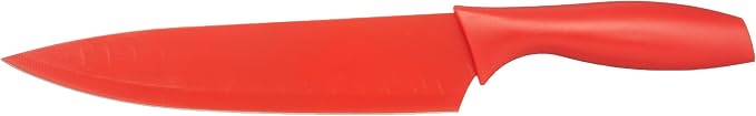 Amazon Basics Color-Coded Dishwasher Safe Kitchen Knife Set, 12-Piece with Ergonomic Handles, Non-stick Sharp Blades, 6 Knives with 6 Blade Guards, Multicolor, 13.88 x 4.13 x 1.38 inch