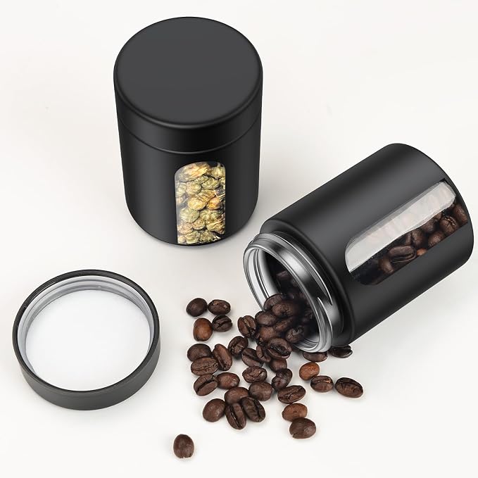 Glass Storage Jar (6 oz), 3 Pack Premium Smell Proof Visual Container with Child Resistant Cap, Small Waterproof Bottle Multipurpose Container for Coffee Teas Herbs Spices(180ml)