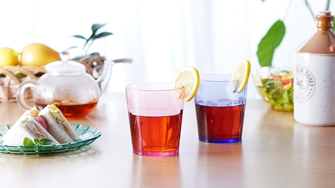 SCANDINOVIA - 13oz Unbreakable Premium Drinking Glasses Set of 6 - Made in Japan - Super Grade Acrylic Plastic - Perfect for Gifts - Dishwasher Safe - Cups Reusable Drinkware Tumblers Kids | Shatter-resistant clear SAN plastic with genuine glass-like c...