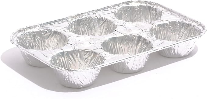Waytiffer (10pack Muffin Pan 6-Cup Cupcake Aluminum Pans Favorite Muffin Tin Size for Baking Cupcakes Muffins and Mini Pies - Standard Size | Muffin Pan 6-Cup Cupcake Disposable Aluminum Pans Favorite Muffin Tin Size for Baking Cupcakes - Standard Size...