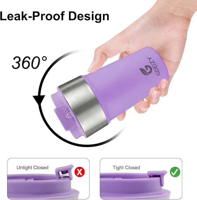 17oz Insulated Travel Coffee Mug, Stainless Steel Cup with Leakproof Lid | 304 Double Wall Vacuum Steel, Long Heat & Cold Retention, 360° Leakproof, BPA-Free Reusable Tumbler, Fits Car Cup Holders