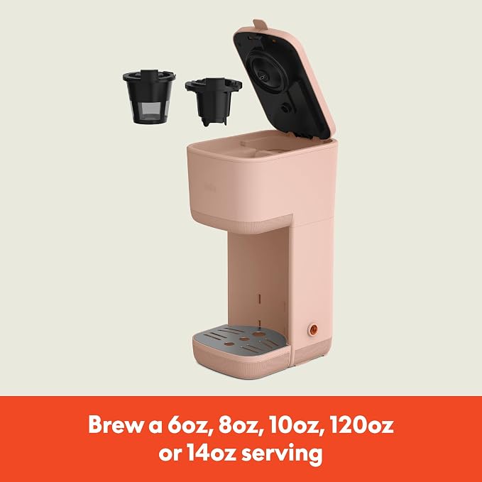 bella Single Serve Coffee Maker, K Cup & Coffee Ground Compatible, Blossom