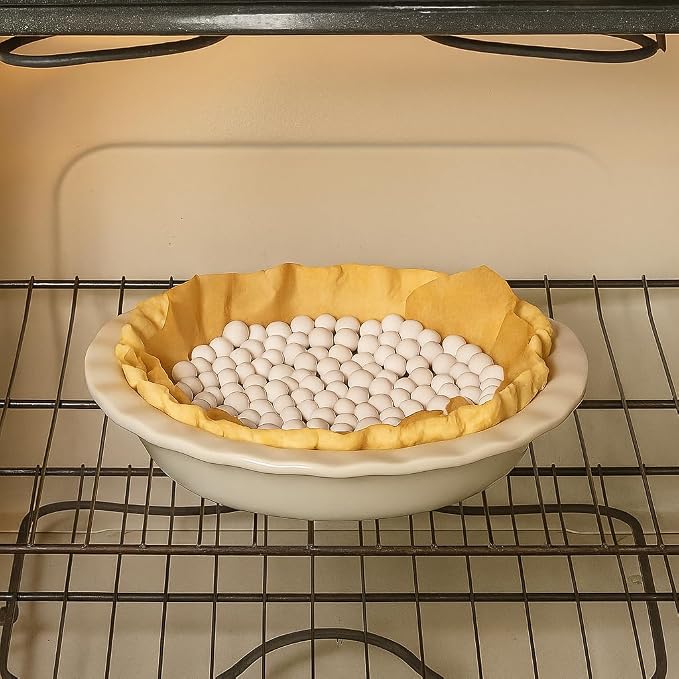 Mrs. Anderson's Baking Ceramic Pie Crust Weights, 1.5-Pounds, Natural Stoneware, For Blind Baking Pie Crusts And Tart Shells With Even Baking Results