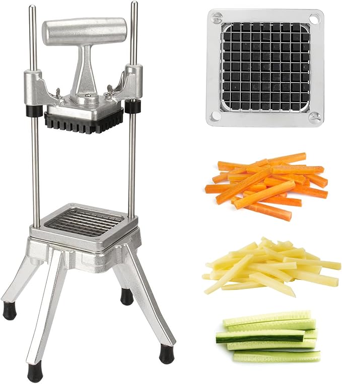 Commercial Vegetable Chopper, 3/8" Stainless Steel Dicer | 420 stainless blade, aluminum alloy frame, detachable for cleaning & storage, fast uniform dicing, for fruits & veggies